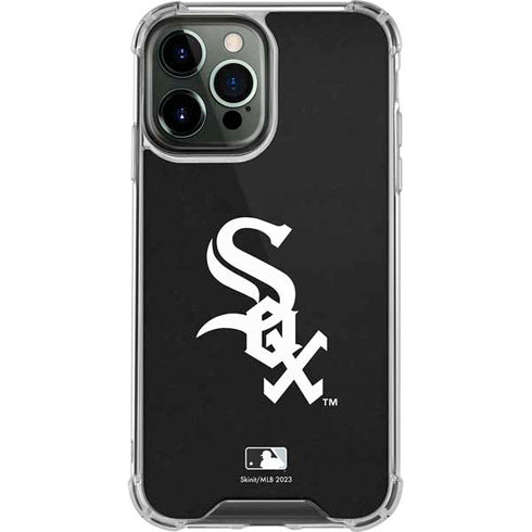 MLB Chicago White Sox - Solid Distressed iPhone 14 Pro Max Clear Case