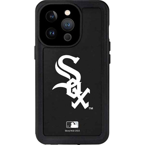 MLB Chicago White Sox - Solid Distressed iPhone 14 Pro Waterproof Case