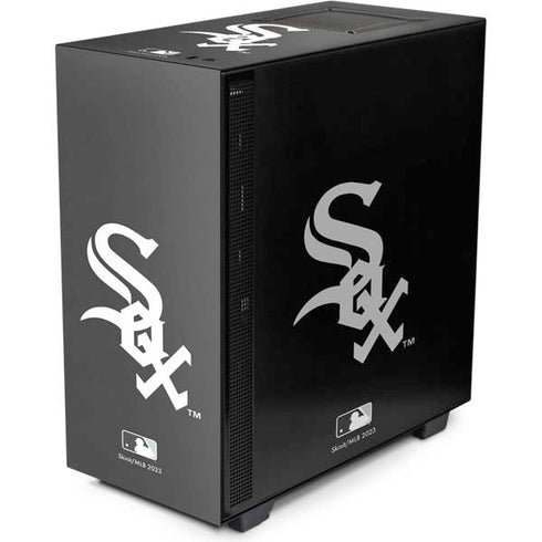 MLB Chicago White Sox - Solid Distressed NZXT H510 Compact ATX Mid-Tower Case Skin