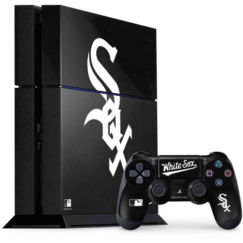 MLB Chicago White Sox - Solid Distressed PS4 Console and Controller Bundle Skin