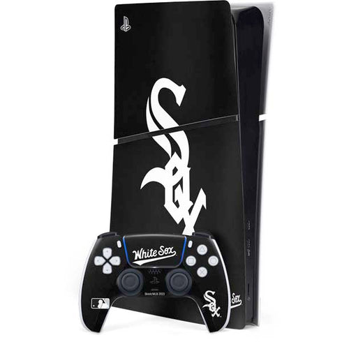 MLB Chicago White Sox - Solid Distressed PS5 Slim Digital Edition Bundle Skin