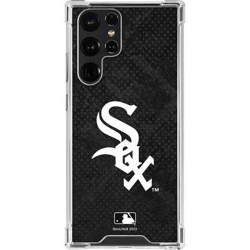 MLB Chicago White Sox Dark Wash Galaxy S22 Ultra Clear Case