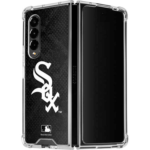MLB Chicago White Sox Dark Wash Galaxy Z Fold4 5G Clear Case