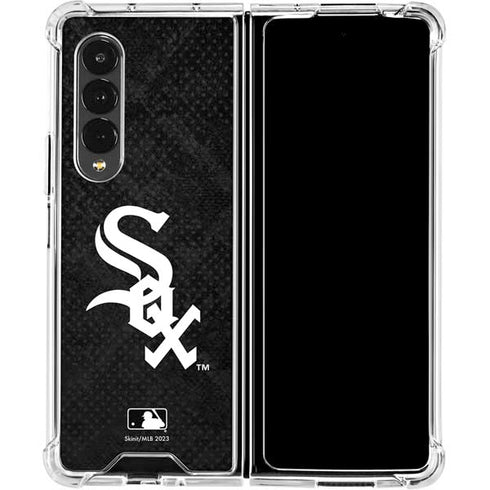 MLB Chicago White Sox Dark Wash Galaxy Z Fold4 5G Clear Case