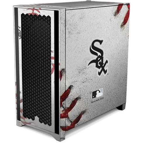 MLB Chicago White Sox Game Ball Corsair 4000D Tempered Glass Mid-Tower ATX Case Skin
