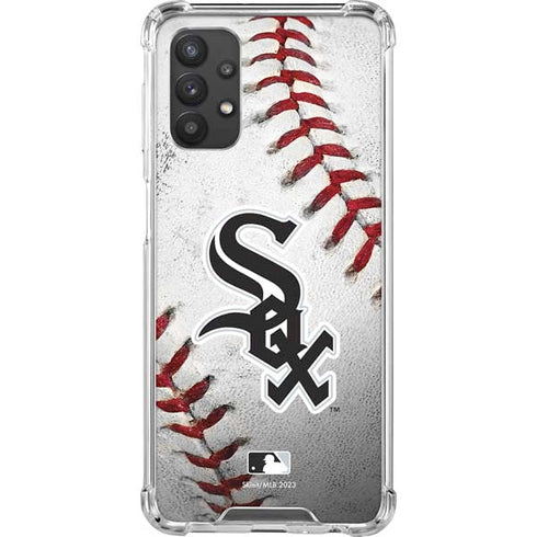 MLB Chicago White Sox Game Ball Galaxy A32 5G Clear Case
