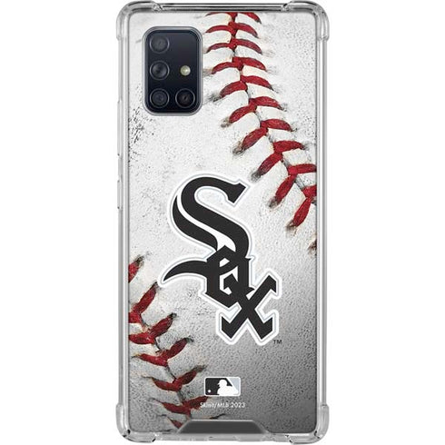 MLB Chicago White Sox Game Ball Galaxy A71 5G Clear Case