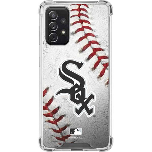 MLB Chicago White Sox Game Ball Galaxy A72 5G Clear Case