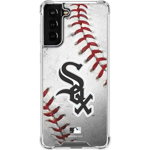 MLB Chicago White Sox Game Ball Galaxy S21 FE Clear Case