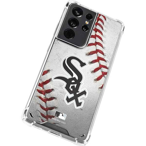 MLB Chicago White Sox Game Ball Galaxy S21 Ultra 5G Clear Case