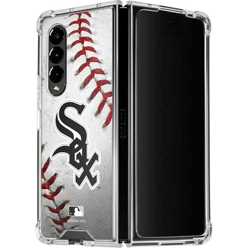 MLB Chicago White Sox Game Ball Galaxy Z Fold4 5G Clear Case
