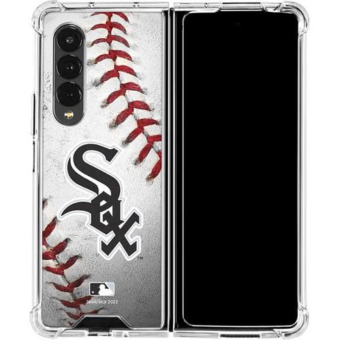 MLB Chicago White Sox Game Ball Galaxy Z Fold4 5G Clear Case