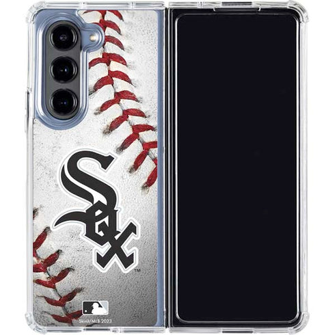 MLB Chicago White Sox Game Ball Galaxy Z Fold5 5G Clear Case