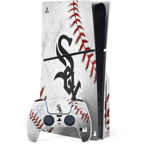 MLB Chicago White Sox Game Ball PS5 Slim Disk Bundle Skin