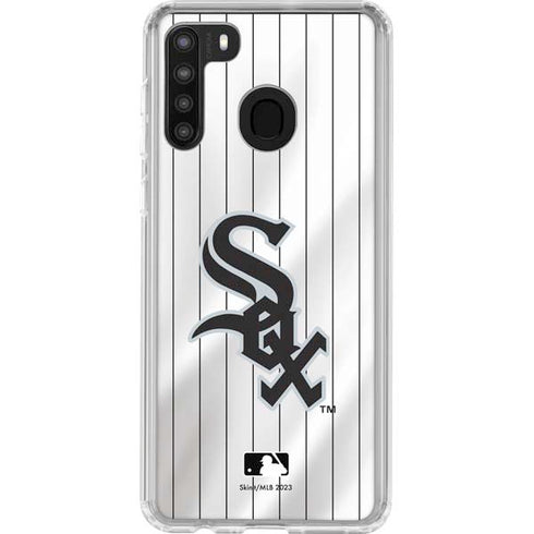 MLB Chicago White Sox Home Jersey Galaxy A21 Clear Case