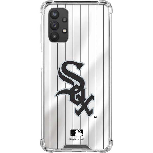MLB Chicago White Sox Home Jersey Galaxy A32 5G Clear Case