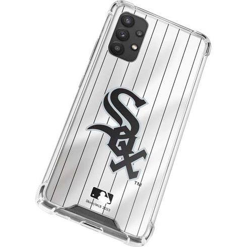 MLB Chicago White Sox Home Jersey Galaxy A32 5G Clear Case