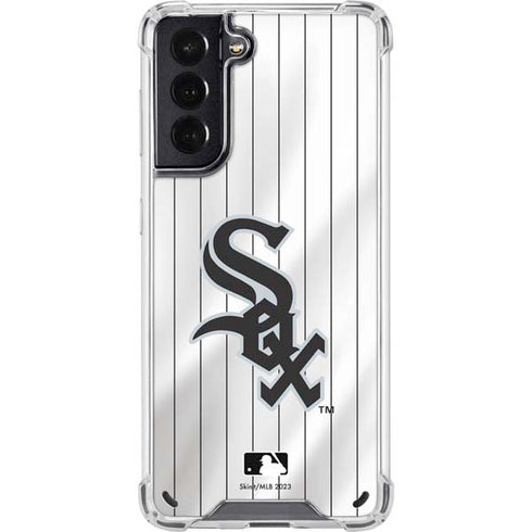 MLB Chicago White Sox Home Jersey Galaxy S21 5G Clear Case
