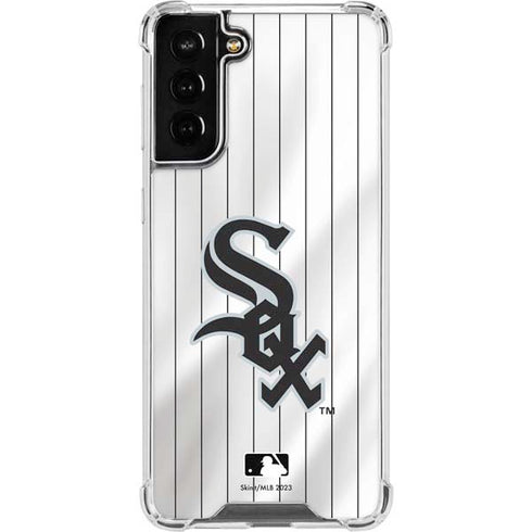 MLB Chicago White Sox Home Jersey Galaxy S21 FE Clear Case