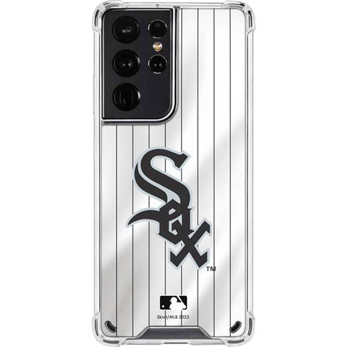 MLB Chicago White Sox Home Jersey Galaxy S21 Ultra 5G Clear Case