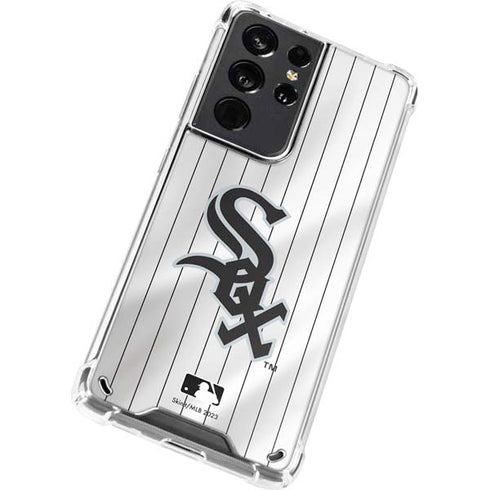 MLB Chicago White Sox Home Jersey Galaxy S21 Ultra 5G Clear Case