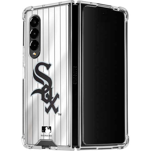 MLB Chicago White Sox Home Jersey Galaxy Z Fold4 5G Clear Case