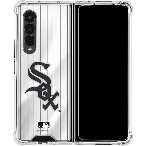MLB Chicago White Sox Home Jersey Galaxy Z Fold4 5G Clear Case