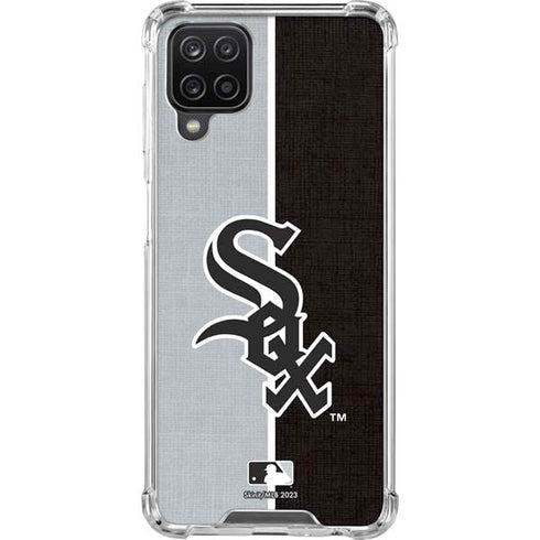 MLB Chicago White Sox Split Galaxy A12 Clear Case