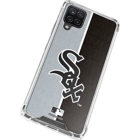 MLB Chicago White Sox Split Galaxy A12 Clear Case