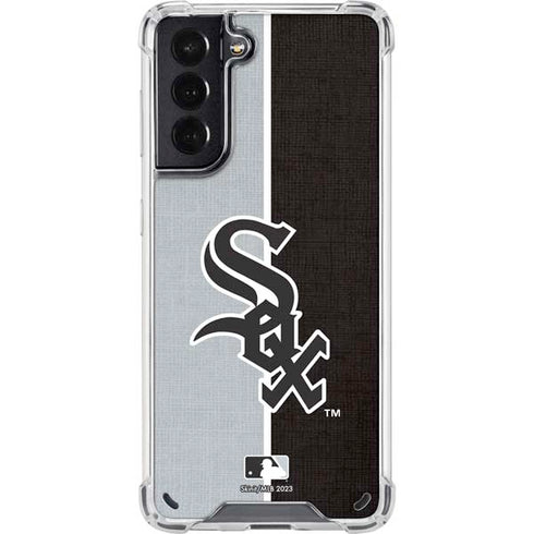 MLB Chicago White Sox Split Galaxy S21 5G Clear Case
