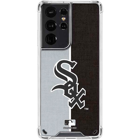 MLB Chicago White Sox Split Galaxy S21 Ultra 5G Clear Case