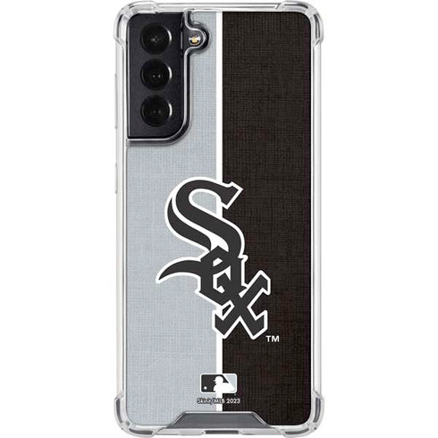 MLB Chicago White Sox Split Galaxy S22 Clear Case