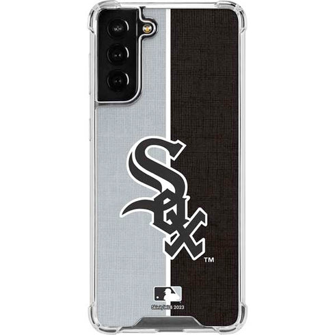 MLB Chicago White Sox Split Galaxy S22 Plus Clear Case