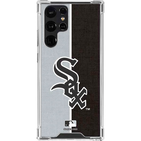 MLB Chicago White Sox Split Galaxy S22 Ultra Clear Case