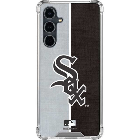 MLB Chicago White Sox Split Galaxy S23 FE Clear Case