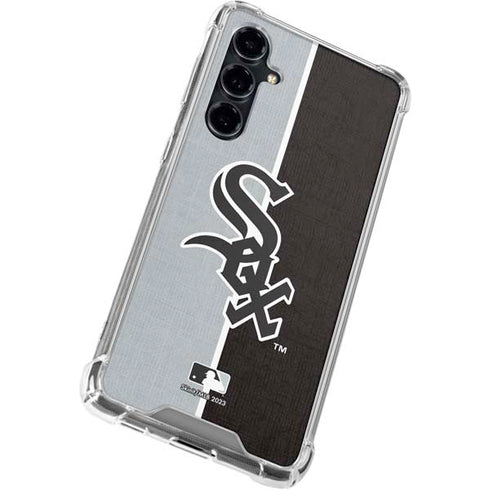 MLB Chicago White Sox Split Galaxy S23 FE Clear Case