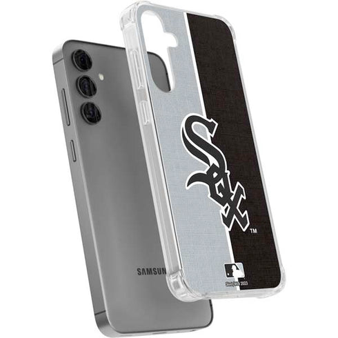 MLB Chicago White Sox Split Galaxy S24 Plus Clear Case
