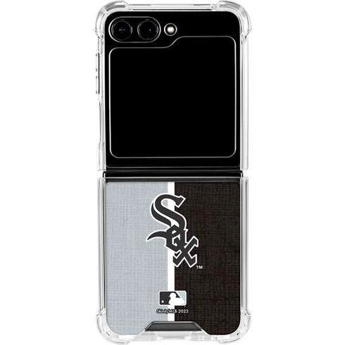 MLB Chicago White Sox Split Galaxy Z Flip5 5G Clear Case