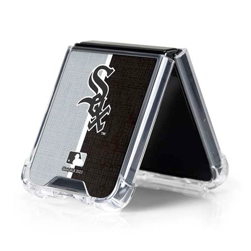 MLB Chicago White Sox Split Galaxy Z Flip5 5G Clear Case