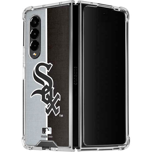 MLB Chicago White Sox Split Galaxy Z Fold4 5G Clear Case
