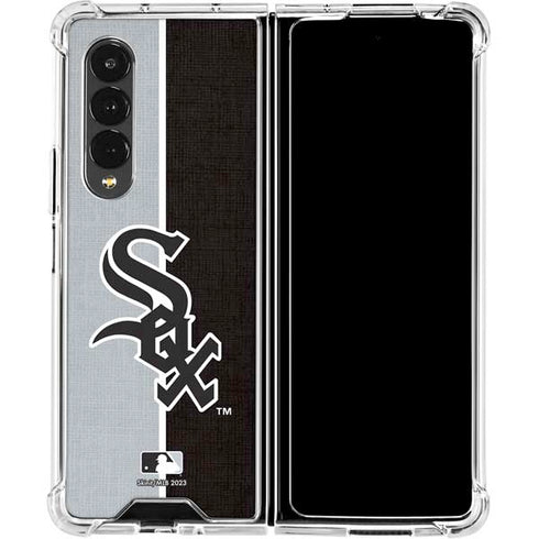 MLB Chicago White Sox Split Galaxy Z Fold4 5G Clear Case