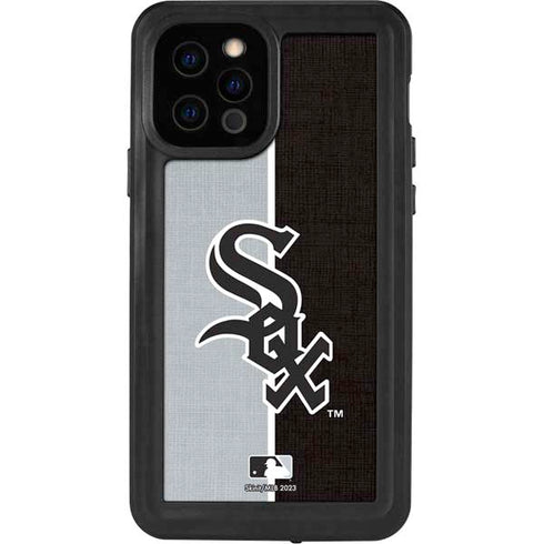 MLB Chicago White Sox Split iPhone 12 Pro Waterproof Case