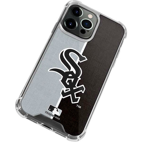 MLB Chicago White Sox Split iPhone 13 Pro Max Clear Case