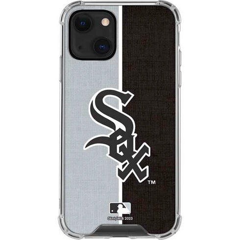 MLB Chicago White Sox Split iPhone 15 Plus Clear Case