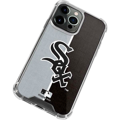 MLB Chicago White Sox Split iPhone 14 Pro Clear Case