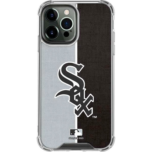 MLB Chicago White Sox Split iPhone 15 Pro Max Clear Case