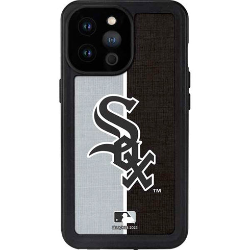MLB Chicago White Sox Split iPhone 14 Pro Max Waterproof Case