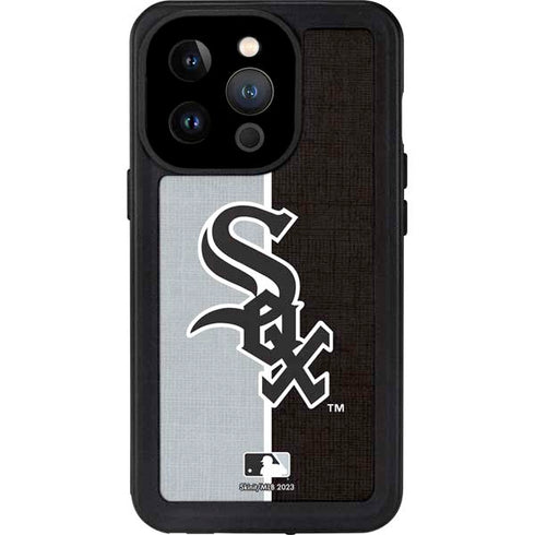 MLB Chicago White Sox Split iPhone 14 Pro Waterproof Case