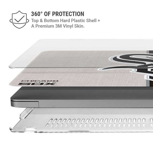 MLB Chicago White Sox Split MacBook Pro 16in (2021-25) Case plus Skin