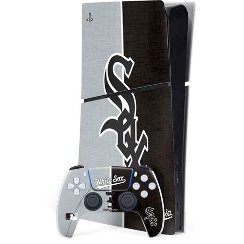 MLB Chicago White Sox Split PS5 Slim Digital Edition Console Skin